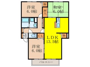 サンビレッジ南春日丘Ｃ棟の物件間取画像